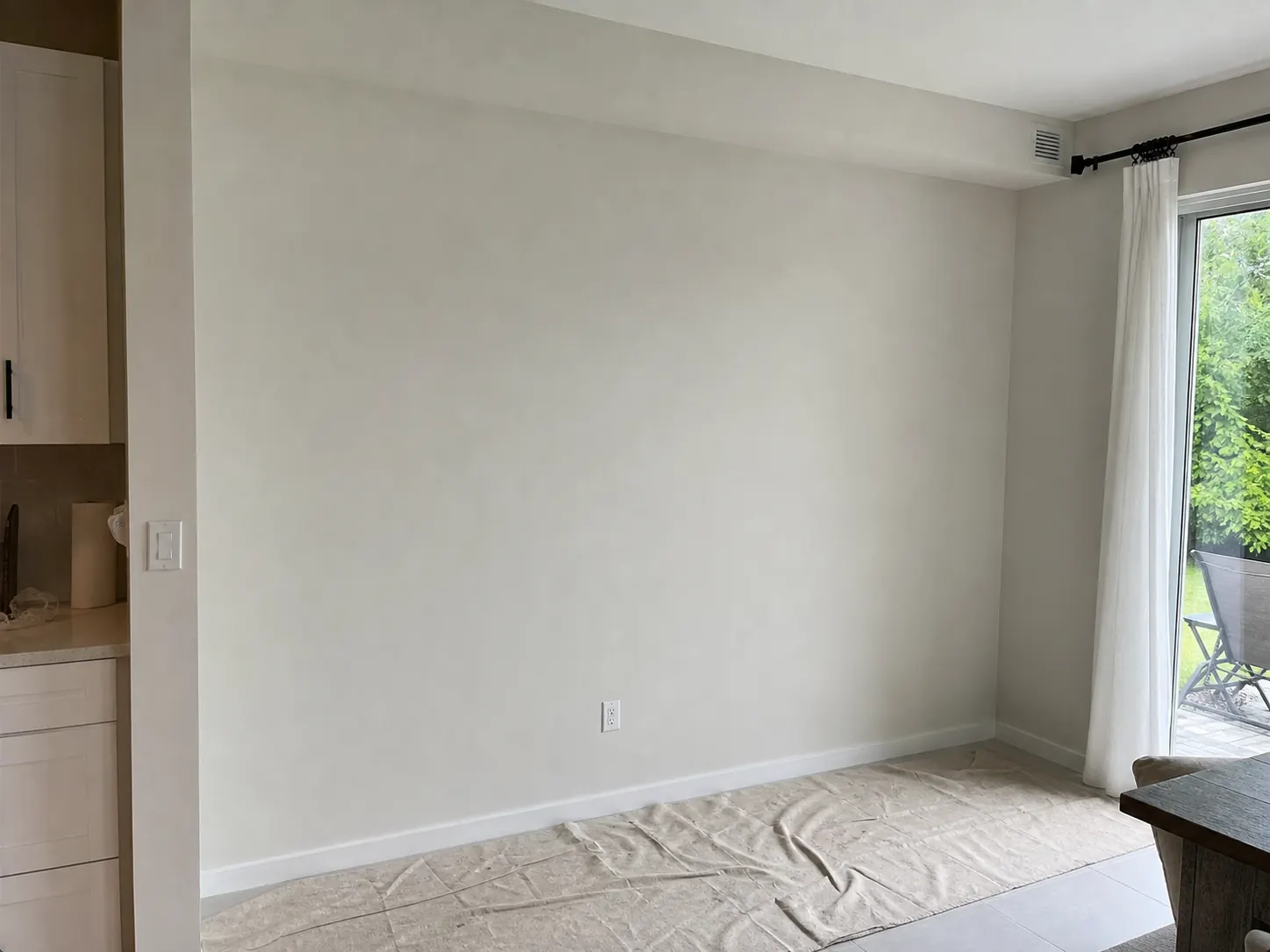 Smooth finished wall after drywall repair